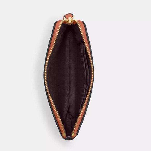 COACH Brown Corner Zip Wristlet - Picture 3 of 8